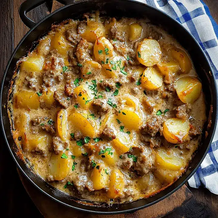 Creamy One-Pot Beef and Potato Casserole