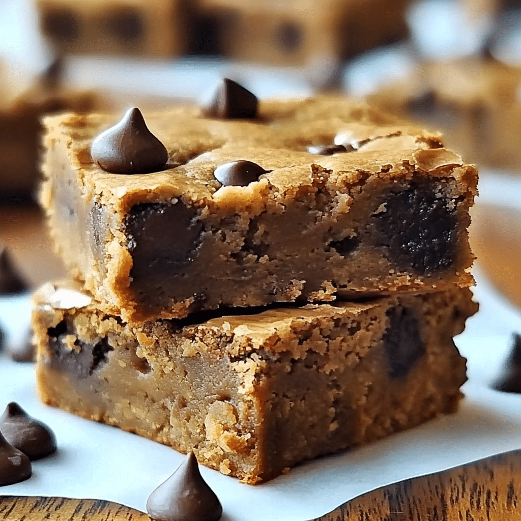 Healthy Peanut Butter Greek Yogurt Breakfast Blondies